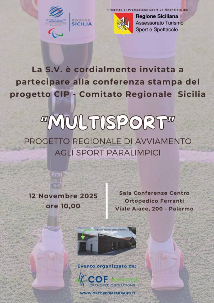 Multisport Cip, il volantino di organizzazione dell'evento del 12 novembre 2025